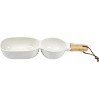 KASA gosegarri plater zuria 2 dibisioarekin, 34,5x9,5x5,5 cm