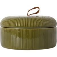 Caja de cerámica verde KASA, 15,2x15,2x11,5 cm
