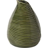 Jarrón de cerámica verde KASA, 13,7x14,3x18,5 cm