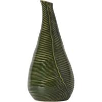Jarrón de cerámica verde KASA, 12,8x12,8x27,4 cm