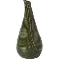 Jarrón de cerámica verde KASA, 12,8x12,8x27,4 cm