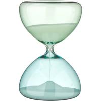 Reloj de arena de vidrio verde KASA,  Ø10x15,5 cm