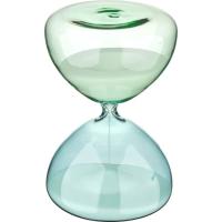 Reloj de arena de vidrio verde KASA,  Ø10x15,5 cm