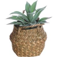 Planta artificial en cesta con asas KASA, 10x10x23 cm