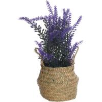 Planta artificial lavanda en cesto con asas KASA, 10x10x24 cm