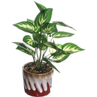 Planta artificial en maceta cerámica rosa KASA, 10,3x10,3x24,5 cm