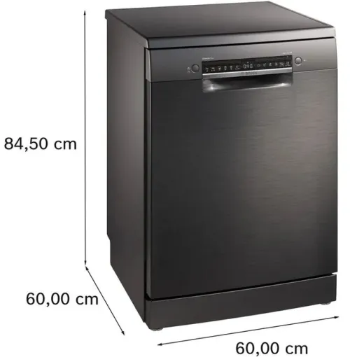 Lavavajillas libre instalación 60 cm acero negro antihuellas SMS4EMC06E BOSCH