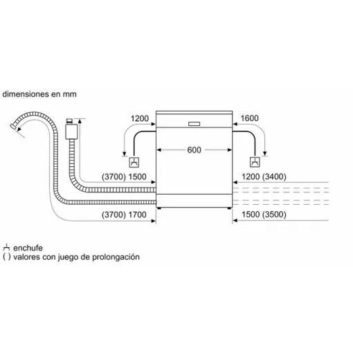 Lavavajillas 13 servicios 60 cm blanco SMS4HKW07E BOSCH