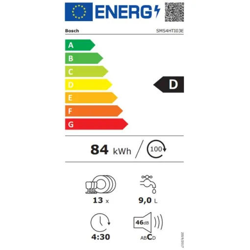 Lavavajillas 13 servicios 60 cm acero antihuellas SMS4HTI03E BOSCH