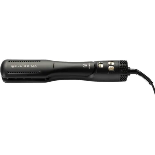 Plancha cepillo alisador caliente, 2n1, Negro, Oro 640 W BELLISSIMA