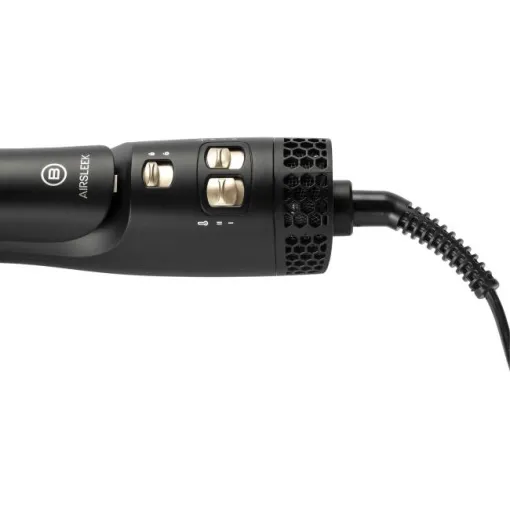 Plancha cepillo alisador caliente, 2n1, Negro, Oro 640 W BELLISSIMA