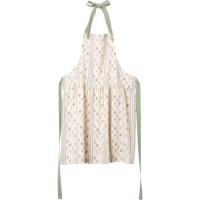 Delantal de cocina Mignon blanco con flores, 100% algodón KASA, 60x84 cm