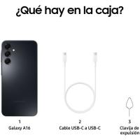 Smartphone libre negro 8+256 GB, Galaxy A16 SAMSUNG