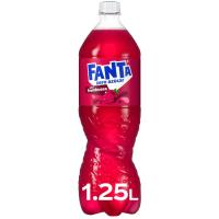 Refresco sin azúcar sabor frambuesa FANTA, botella 1,25 cl