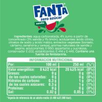 Refresco sin azúcar sabor sandía FANTA, botella 1,25 litros