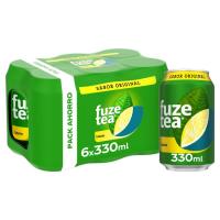 Refresco de té al limón FUZE TEA, pack 6x33 cl