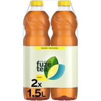 FUZE TEA te beltzeko freskagarria limoiarekin azukrerik gabe, sorta 2x1,5 litro