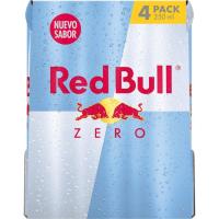 RED BULL azukrerik gabeko edari energetikoa, sorta 4 x 25 cl