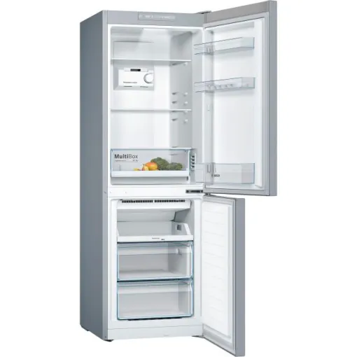 Frigo combinado NoFrost Puertas Acero mate antihuellas KGN33NLEB BOSCH
