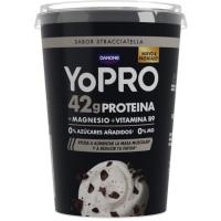 Leche fermentada con virutas de cacao YOPRO, tarrina 300 g