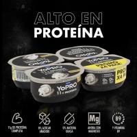 Leche fermentada natural c/ virutas de cacao YOPRO, pack 4x120 g