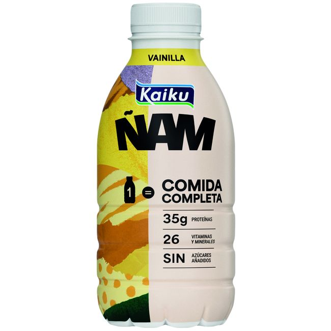 Comida completa vainilla ñam KAIKU, botella 500 ml