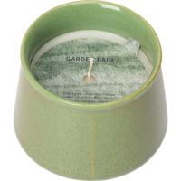 Vela en vaso de cerámica verde, Garden Rain, Ø10x7,9 cm KASA, 226 g