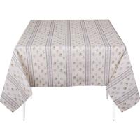 Mantel Mignon blanco con flores, 100% algodón KASA, 150x200 cm