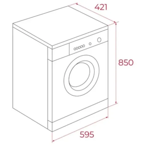 Lavadora de libre instalación, inox, 15 programas y capacidad de lavado 7 kg TEKA