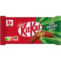 Barrita de avellana KIT KAT, pack 3x41,5 g