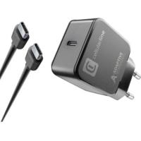 Cargador de red y cable negro 15w puerto c2c CELLULAR LINE