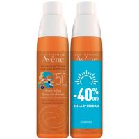 Protector solar infantil en spray SPF50 AVÈNE, pack 2x200 ml