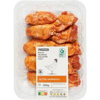 Alas de pollo sabor barbacoa EROSKI, bandeja 500 g