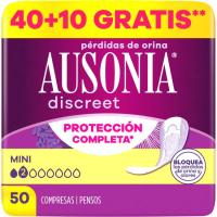 AUSONIA DISCREET inkontinentziarako konpresa txikiak, paketea 50 ale