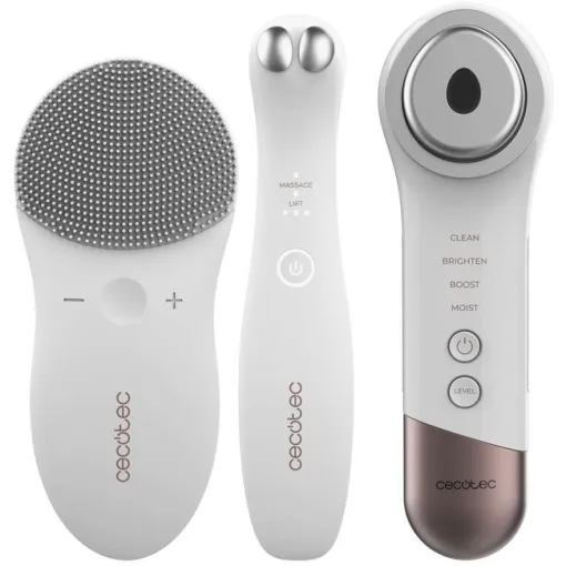 SkinRoutine, impiador facial, antiojeras, masajeador con fototerapia CECOTEC