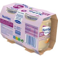 Potito de calabaza y zanahoria NUTRIBEN CENA, pack 2x190 g