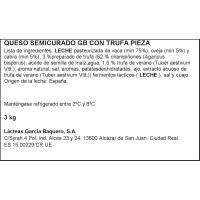 Queso mezcla semicurado trufa G BAQUERO, al corte, compra mínima 250 g