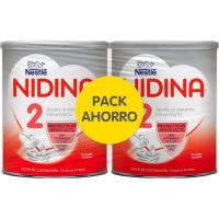 Leche de continuación NIDINA 2, pack 2x800 g