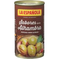 LA ESPAÑOLA Alhambrako zaporeetako oliba berdeak, lata 185 g