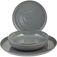 Vajilla de porcelana azul Pearl H&H, 12 piezas