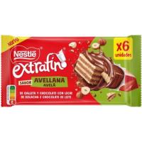 Barrita choco leche sabor avellana NESTLÉ EXTRAFINO, bolsa 108 g