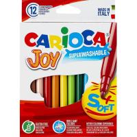 Rotulador con tinta lavable, punta fina,  12 colores, Joy CARIOCA, caja 12 uds