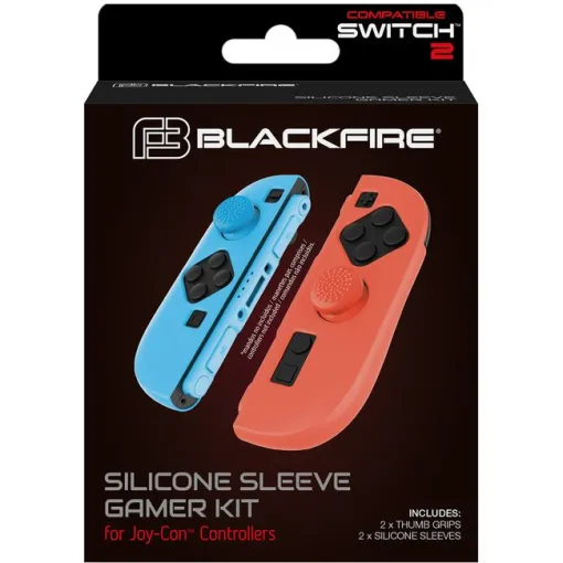 Accesorio para nintendoSswitch 2, silicon sleeve joycon, 2 uds gamer kit BLACKFIRE