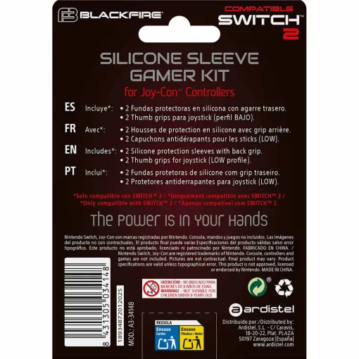 Accesorio para nintendoSswitch 2, silicon sleeve joycon, 2 uds gamer kit BLACKFIRE