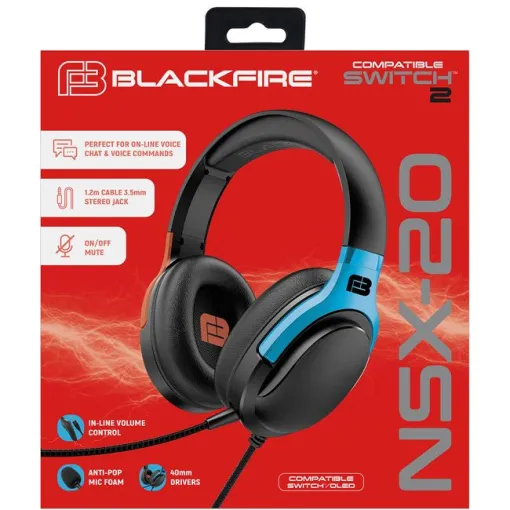 Accesorio para nintendo Switch 2, gaming headset NSX-20 BLACKFIRE