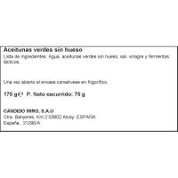 Aceitunas verdes manzanilla sin hueso SERPIS NATURE, bolsa 75 g
