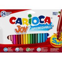 Rotulador con tinta lavable, punta fina,  24 colores, Joy CARIOCA, caja 24 uds