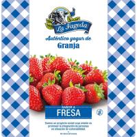 Yogur sabor fresa LA FAGEDA, pack 4x125 g