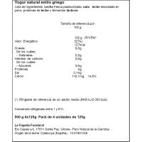 Yogur griego natural LA FAGEDA, pack 4x125 g