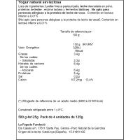 Yogur natural cremoso sin lactosa LA FAGEDA, pack 4x125 g